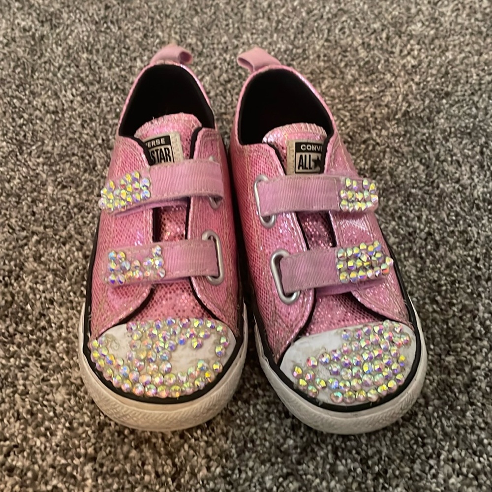 Toddler girl 💎dazzled💎 Converse shoes